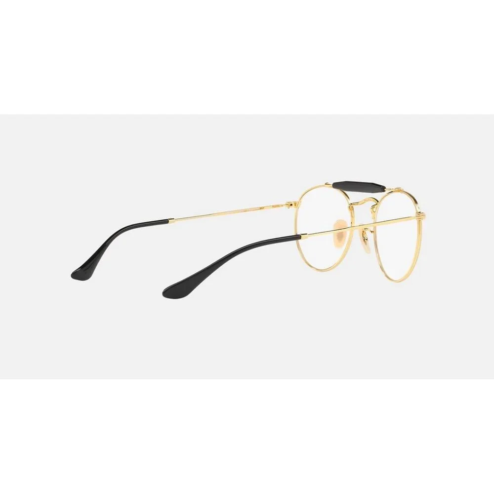 RAYBAN Unisex Eyeglasses RX3747V-2946 Gold Top Black 47-21-140